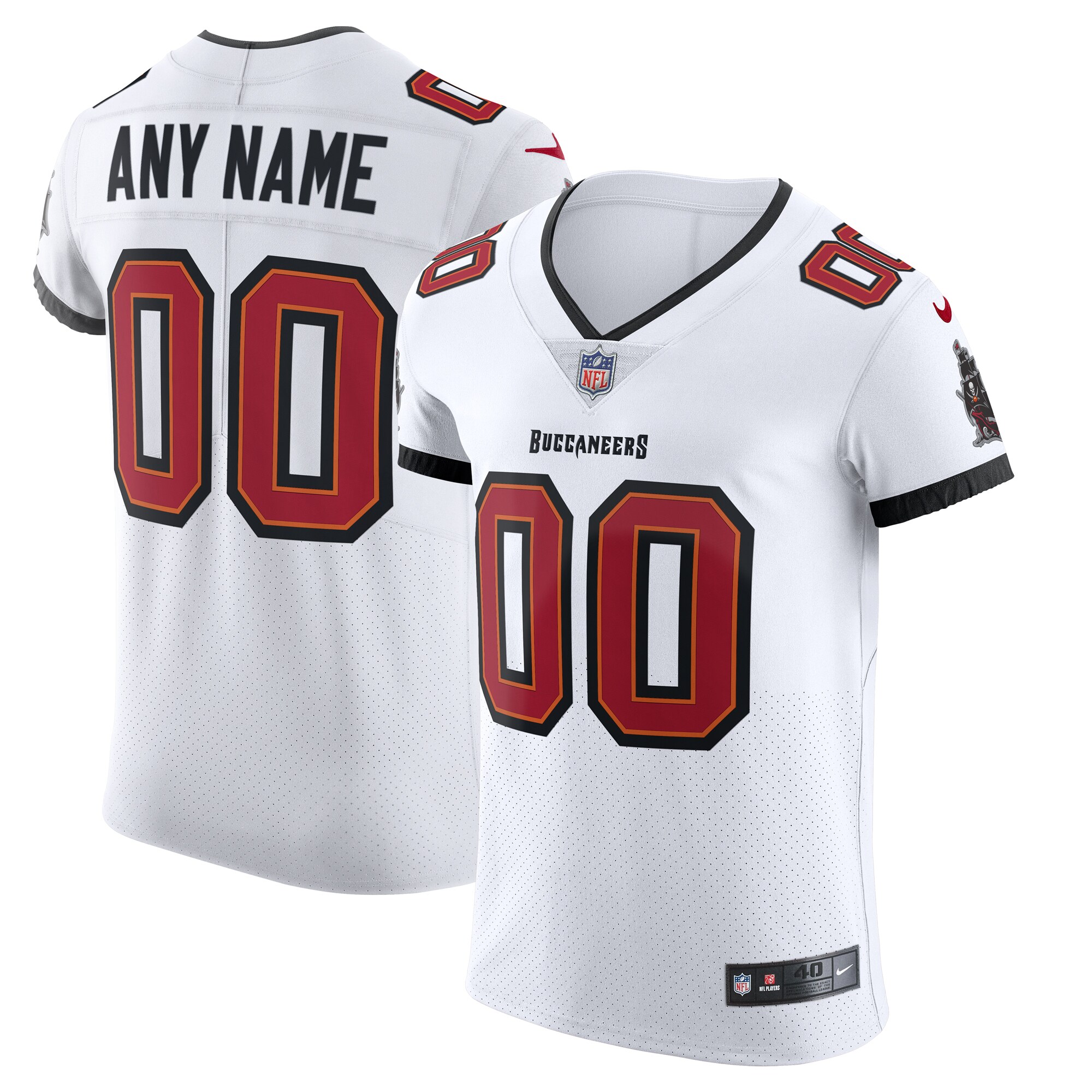 Men's Tampa Bay Buccaneers Nike White Vapor Elite Custom Jersey