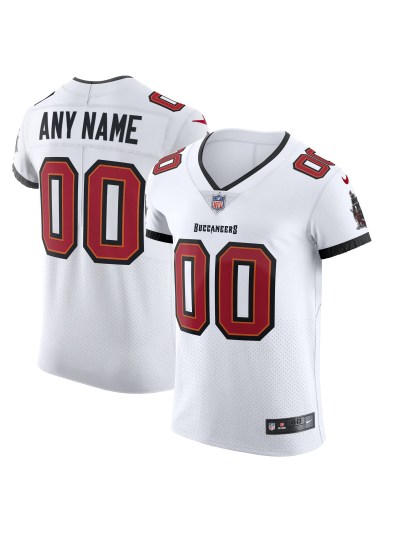 Men's Tampa Bay Buccaneers Nike White Vapor Elite Custom Jersey 01