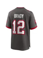 Men's Tampa Bay Buccaneers Tom Brady Nike Pewter Alternate Game Jersey