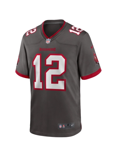 Men's Tampa Bay Buccaneers Tom Brady Nike Pewter Alternate Game Jersey 02