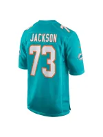 Miami Dolphins Austin Jackson Nike Aqua Game Jersey