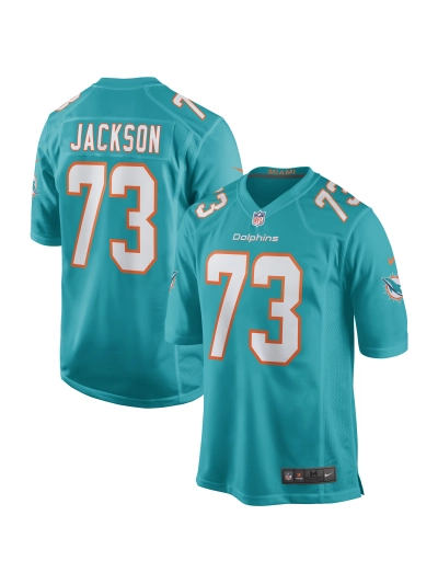Miami Dolphins Austin Jackson Nike Aqua Game Jersey 01