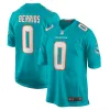 Miami Dolphins Braxton Berrios Nike Aqua Game Jersey