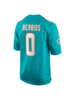 Miami Dolphins Braxton Berrios Nike Aqua Game Jersey