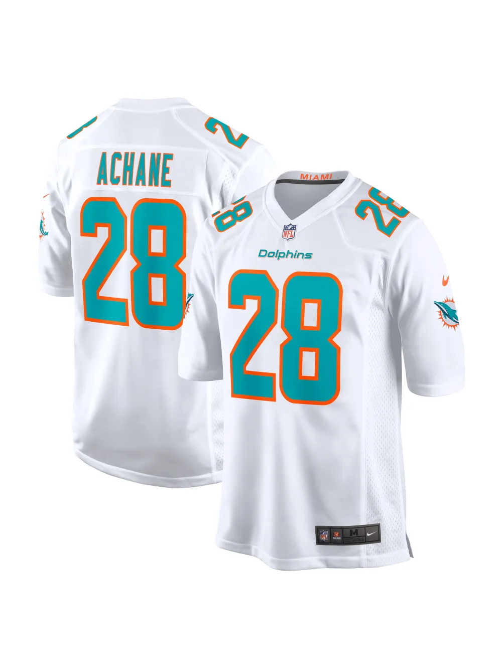 Miami Dolphins Devon Achane Nike White Players Game Jersey