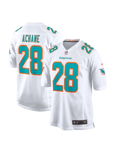 Miami Dolphins Devon Achane Nike White Players Game Jersey 01