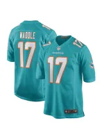 Miami Dolphins Jaylen Waddle Nike Aqua Game Jersey