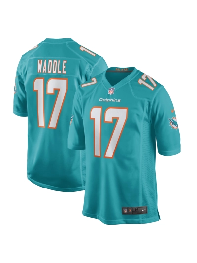 Miami Dolphins Jaylen Waddle Nike Aqua Game Jersey 01