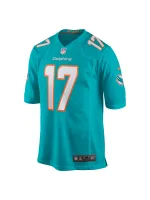 Miami Dolphins Jaylen Waddle Nike Aqua Game Jersey
