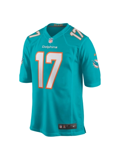 Miami Dolphins Jaylen Waddle Nike Aqua Game Jersey 02