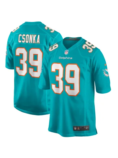 Miami Dolphins Larry Csonka Nike Aqua Game Retired Player Jersey 01