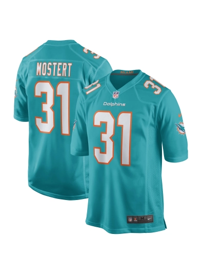 Miami Dolphins Raheem Mostert Nike Aqua Game Jersey 01