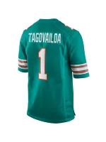 Miami Dolphins Tua Tagovailoa Nike Aqua Alternate Game Jersey