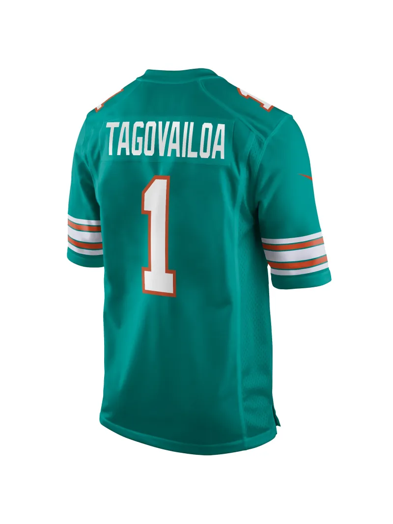 Miami Dolphins Tua Tagovailoa Nike Aqua Alternate Game Jersey