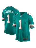 Miami Dolphins Tua Tagovailoa Nike Aqua Alternate Game Jersey