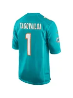 Miami Dolphins Tua Tagovailoa Nike Aqua Game Jersey