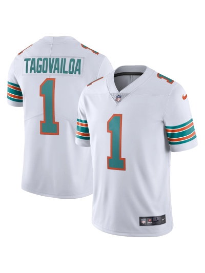 Miami Dolphins Tua Tagovailoa Nike White Second Alternate Game Jersey 01