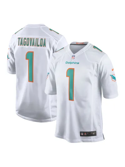 Miami Dolphins Tua Tagovailoa White Game Jersey 01
