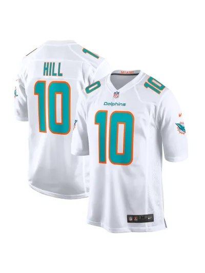 Miami Dolphins Tyreek Hill Nike White Game Jersey 01