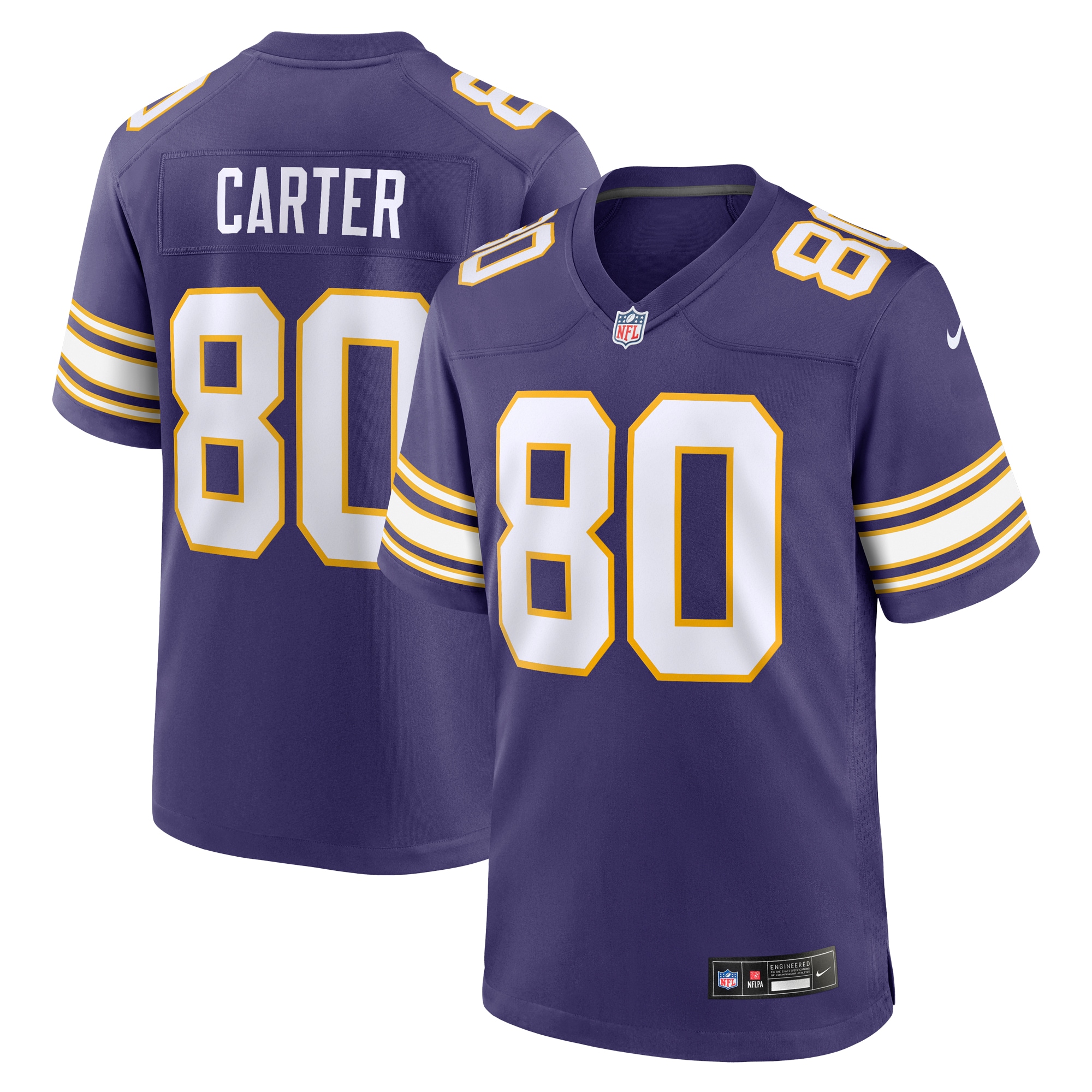 Minnesota Vikings Cris Carter Nike Purple Classic Retired Players Game Jersey