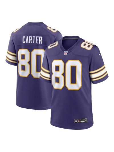 Minnesota Vikings Cris Carter Nike Purple Classic Retired Players Game Jersey 01