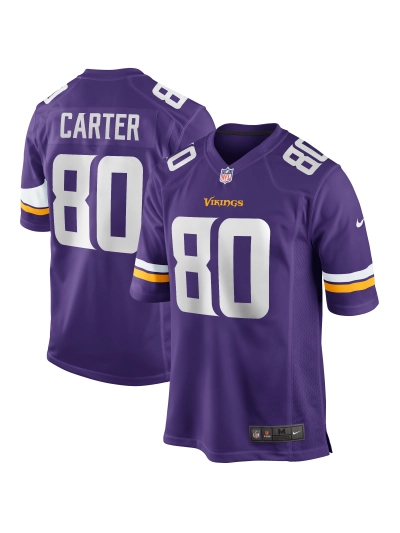 Minnesota Vikings Cris Carter Nike Purple Game Retired Jersey 01