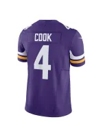 Minnesota Vikings Dalvin Cook Nike Purple Vapor FUSE Limited Jersey-Gold 4