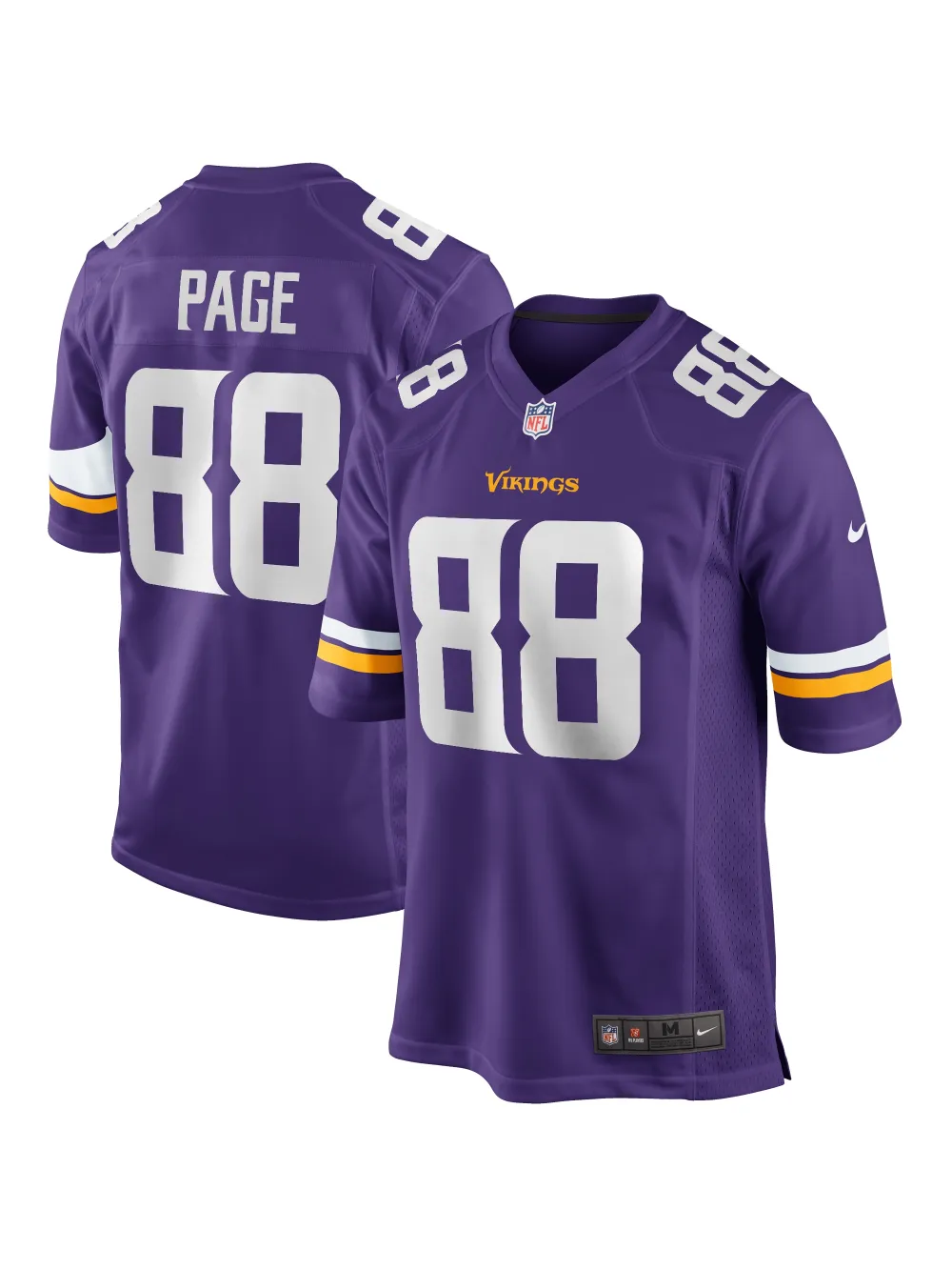 Minnesota Vikings Ellen Page Nike Purple Classic Retired Player Jersey