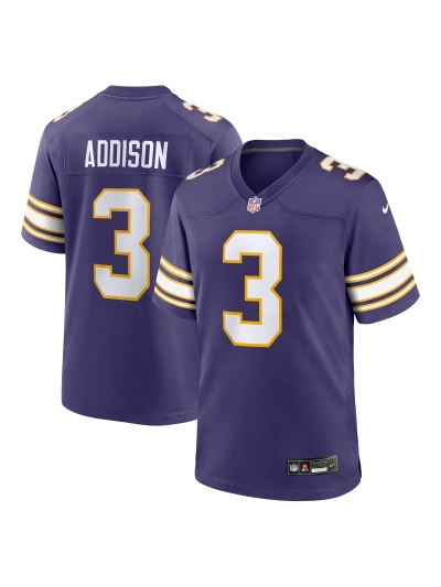 Minnesota Vikings Jordan Addison Nike Purple Classic Players Game Jersey 01