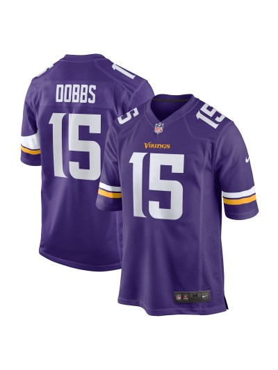 Minnesota Vikings Joshua Dobbs Nike Purple Game Jersey 01