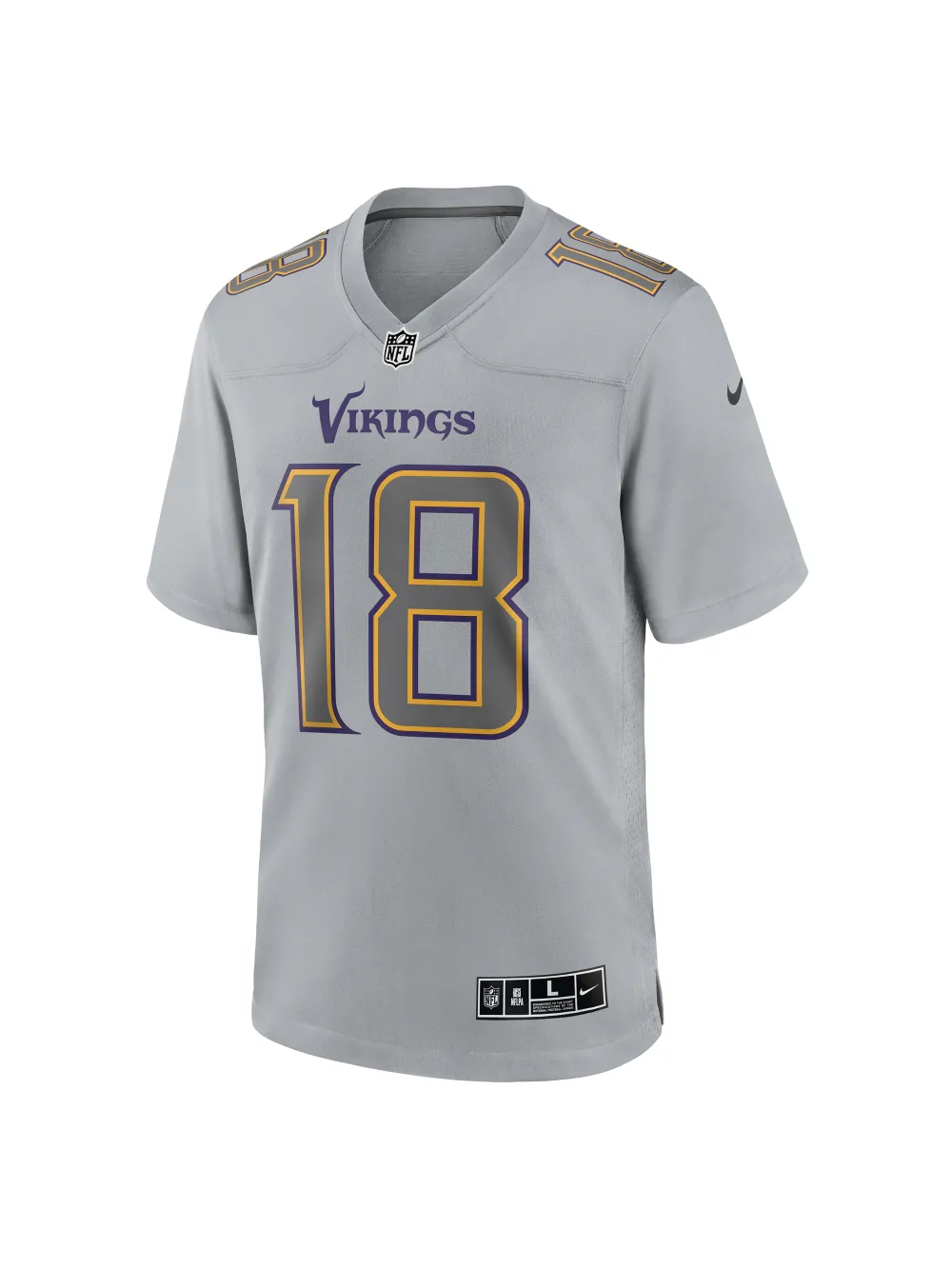 Minnesota Vikings Justin Jefferson Nike Gray Stylish Game Jersey