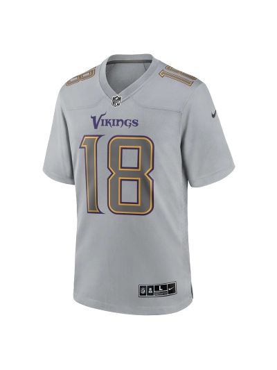 Minnesota Vikings Justin Jefferson Nike Gray Stylish Game Jersey 02
