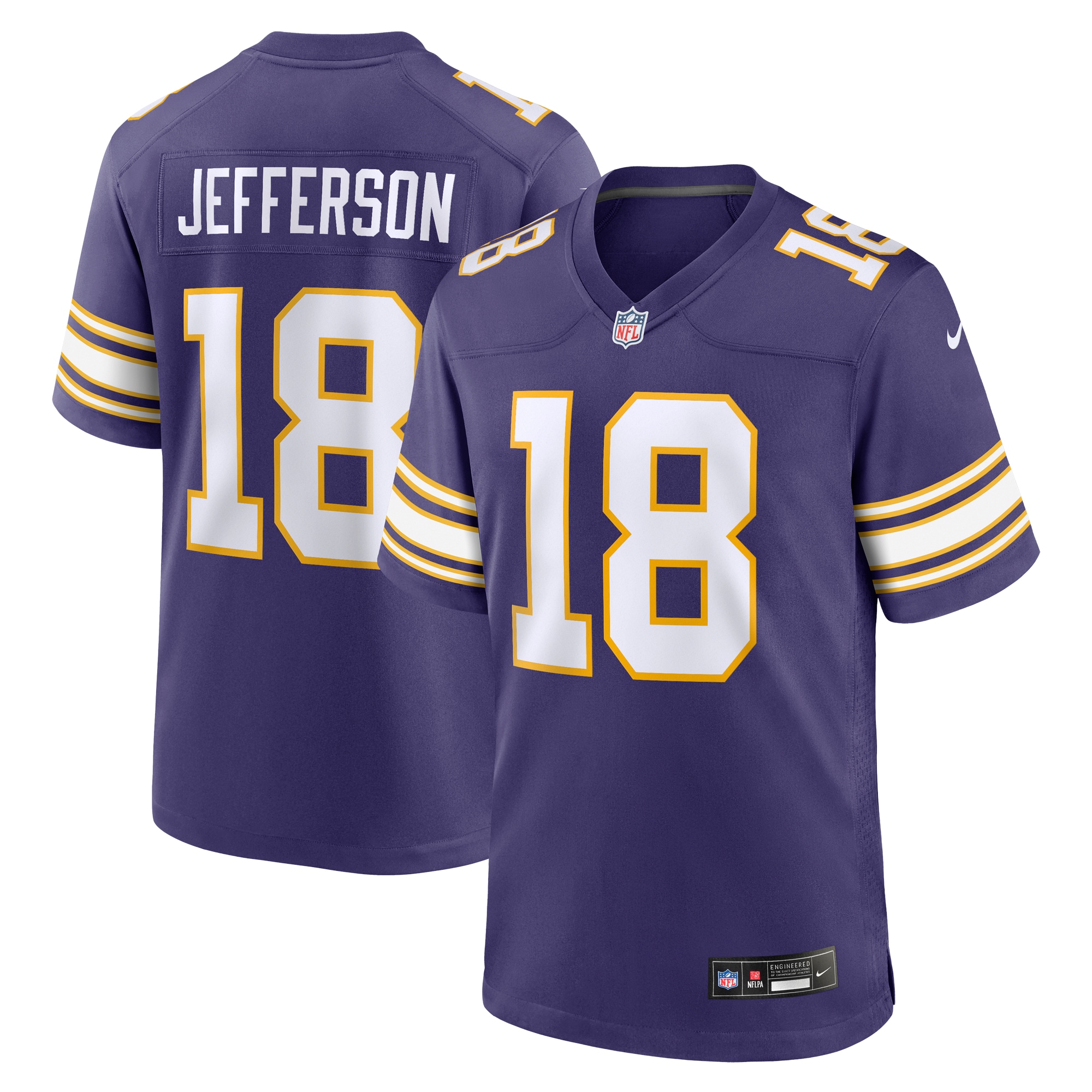 Minnesota Vikings Justin Jefferson Nike Purple Classic Legends Jersey