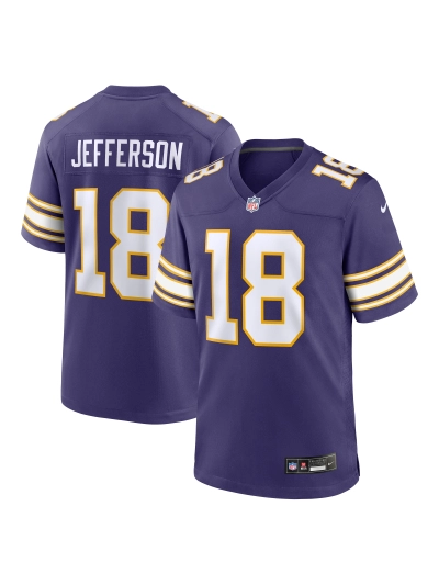 Minnesota Vikings Justin Jefferson Nike Purple Classic Legends Jersey 01