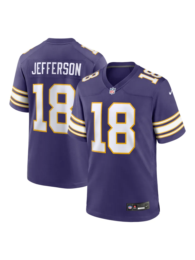 Minnesota Vikings Justin Jefferson Nike Purple Classic Legends Jersey