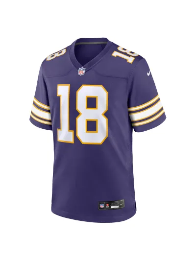 Minnesota Vikings Justin Jefferson Nike Purple Classic Legends Jersey 02