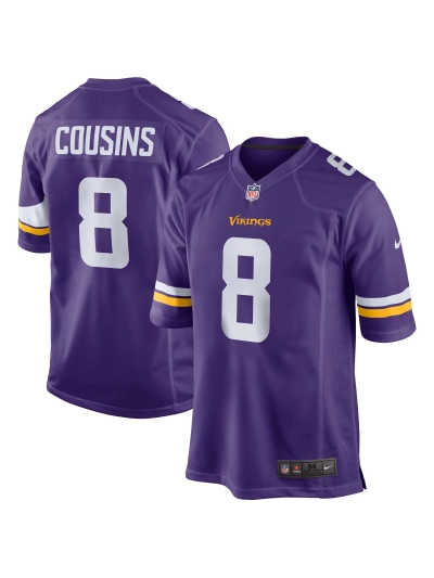 Minnesota Vikings Kirk Cousins Nike Purple Game Jersey 01