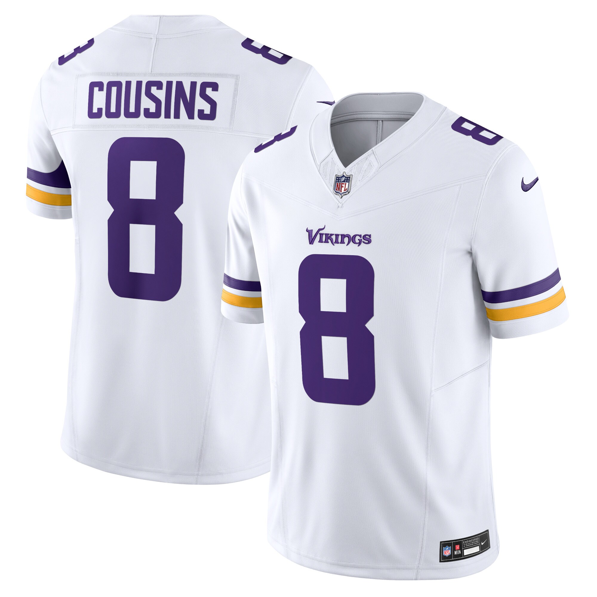 Minnesota Vikings Kirk Cousins Nike White Vapor FUSE Limited Jersey