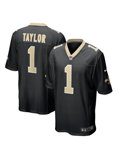 New Orleans Saints Alontae Taylor Nike Black Team Game Jersey 01