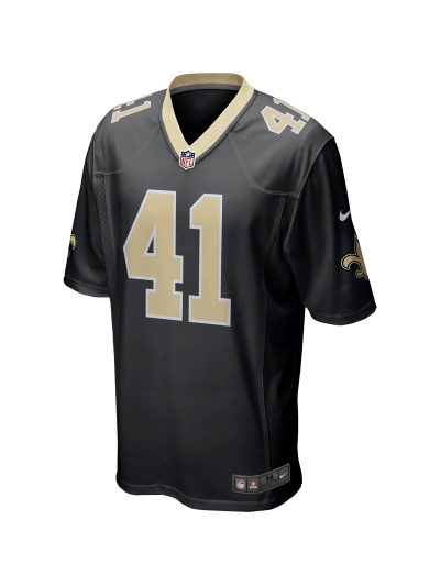 New Orleans Saints Alvin Kamara Nike Black Game Jersey 02