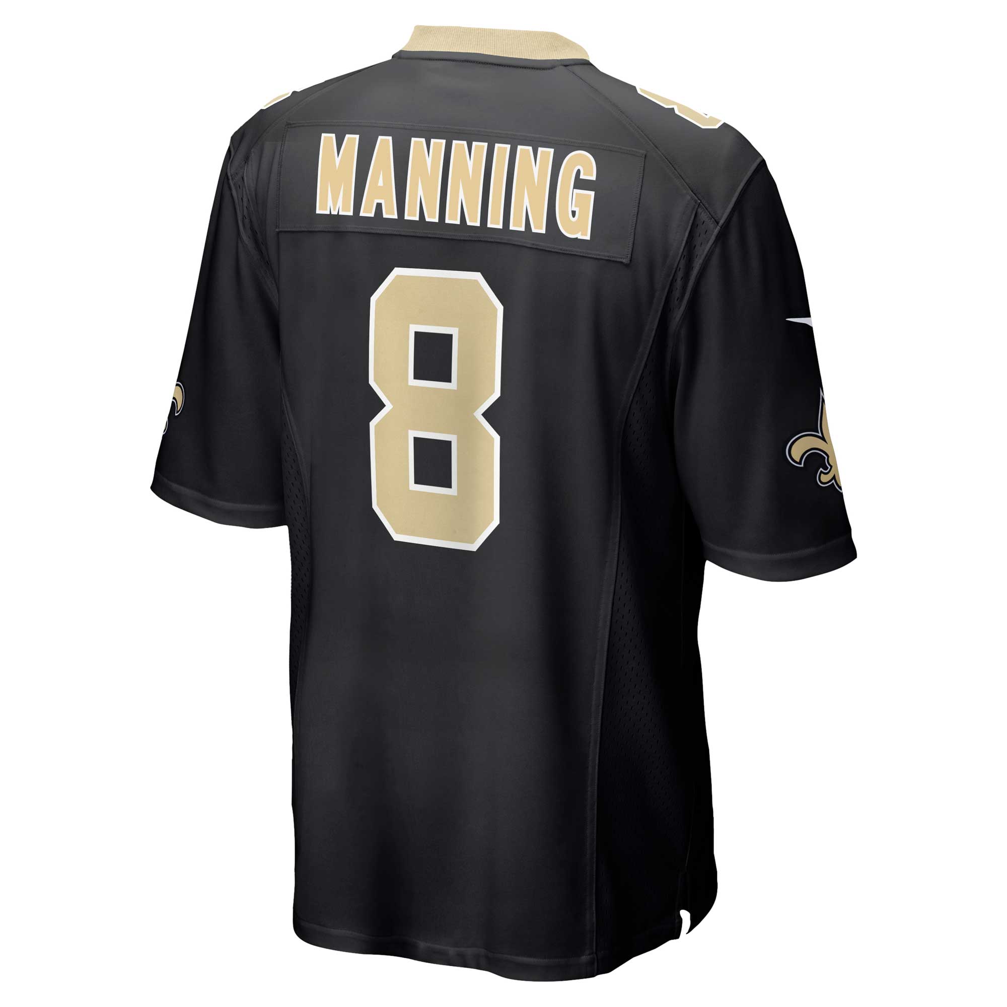 New Orleans Saints Archie Manning Nike Black Retired Players Game Jersey