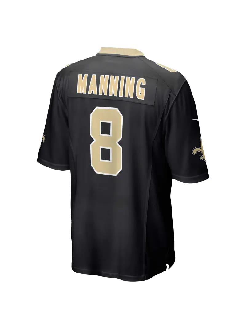 New Orleans Saints Archie Manning Nike Black Retired Players Game Jersey