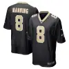 New Orleans Saints Archie Manning Nike Black Retired Players Game Jersey