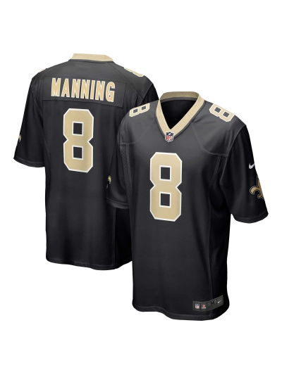 New Orleans Saints Archie Manning Nike Black Retired Players Game Jersey 01