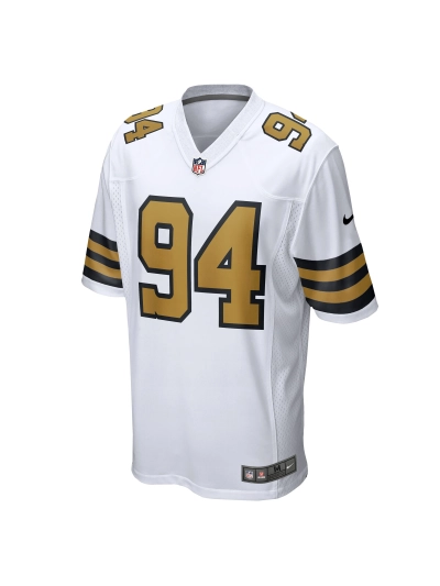 New Orleans Saints Cameron Jordan Nike White Alternate Game Jersey 02