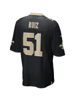 New Orleans Saints Cesar Ruiz Nike Black Game Jersey