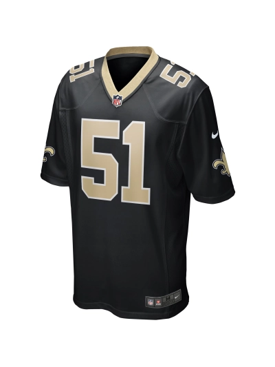 New Orleans Saints Cesar Ruiz Nike Black Game Jersey 02