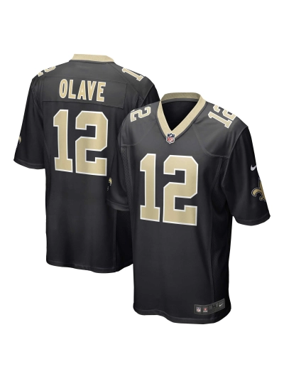 New Orleans Saints Chris Olave Nike Black Game Jersey 01