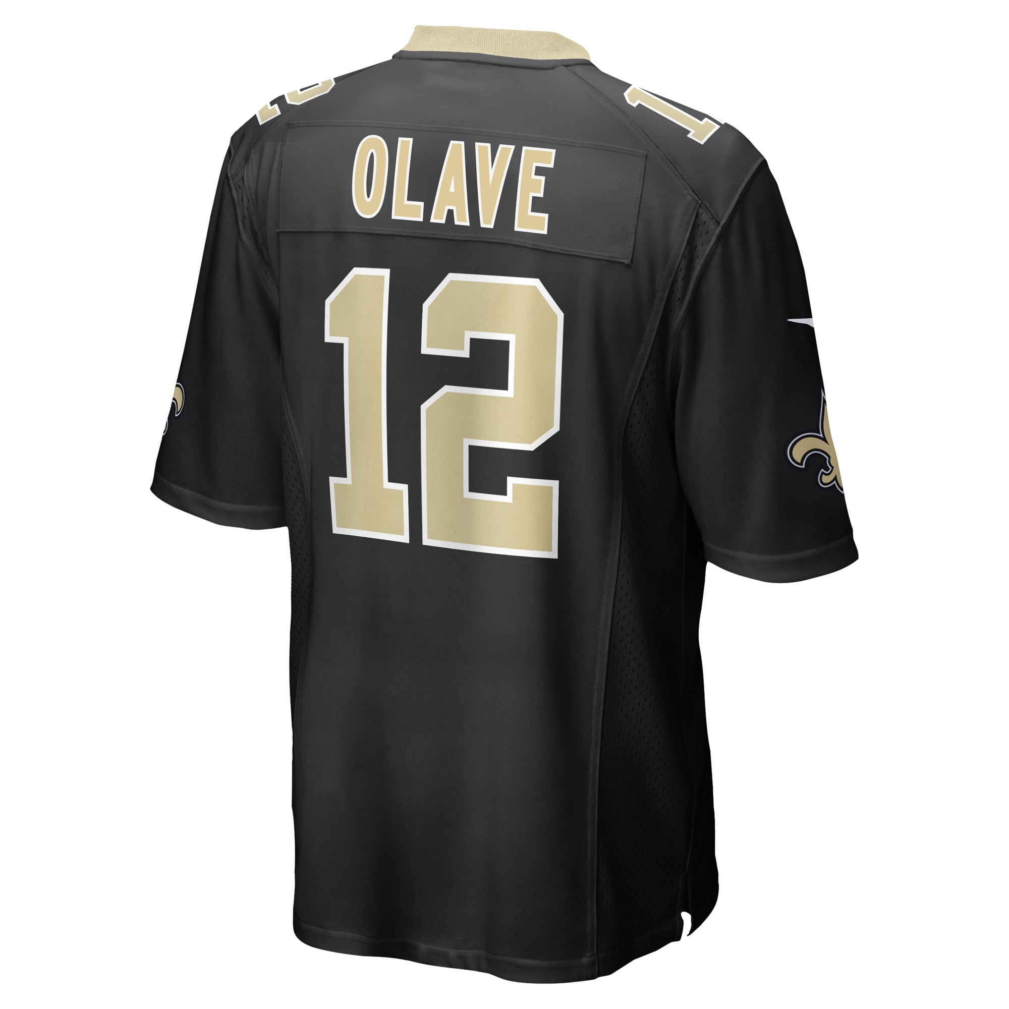 New Orleans Saints Chris Olave Nike Black Players Game Jersey