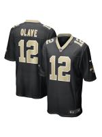 New Orleans Saints Chris Olave Nike Black Players Game Jersey